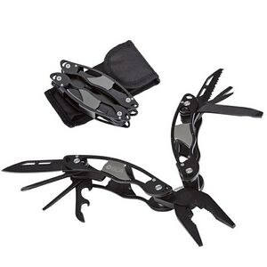 Black multi-tool with its pouch